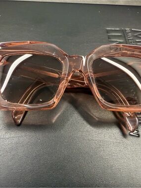 Celine Oversized Square Sunglasses in Translucent Brown